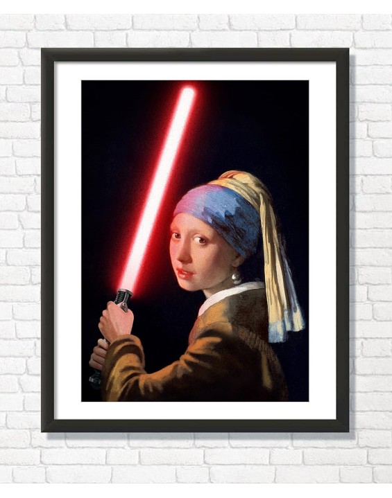 Girl with the Lightsaber (50cm x 70cm)