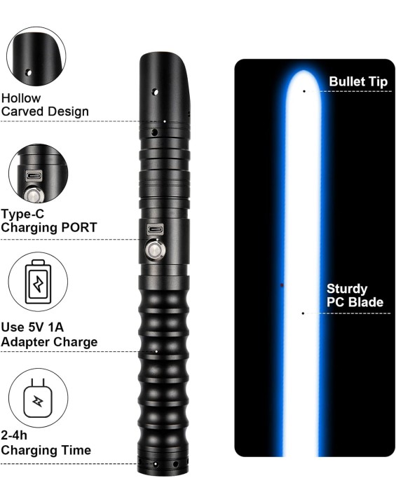 FX Dueling Lightsaber RGB 16 Colors Changeable Premium Aluminium Alloy Hilt Light Saber