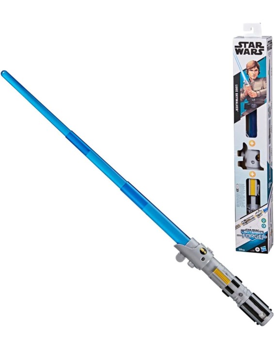 Lightsaber Forge Luke Skywalker Electronic Extendable Blue Lightsaber Toy