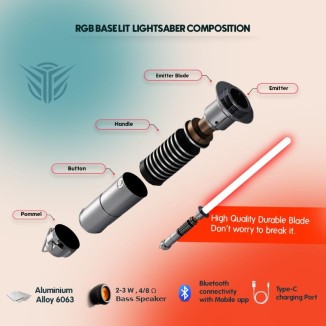 Light Saber with Realistic Metal Hilt Light Sabers