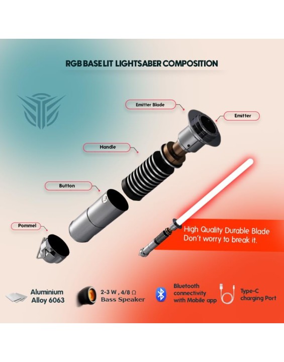 Light Saber with Realistic Metal Hilt Light Sabers