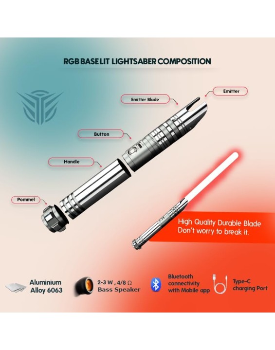 ZIASABERS Light Saber with Realistic Metal Hilt,Real Light Sabers, Heavy Dueling Saber