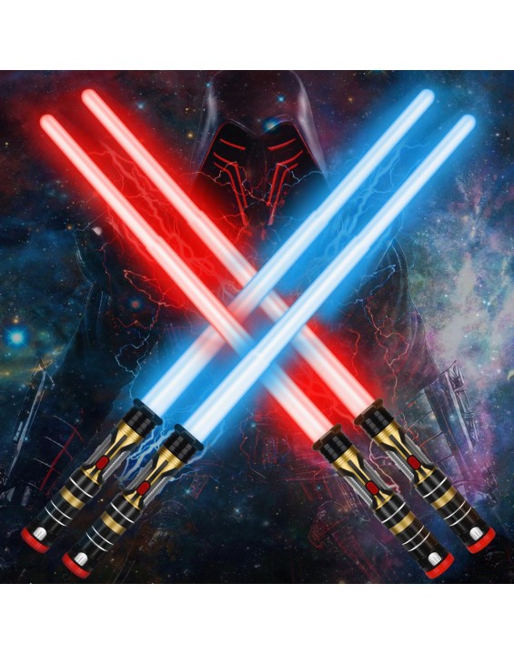 4 Pack Lightup Saber, Telescopic Extendable