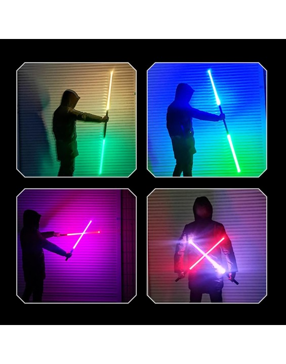 Lightsaber Rechargeable Cosplay RGB connectable 2-in-1 Lightsaber RGB Color Advanced Alloy hilt Lightsaber