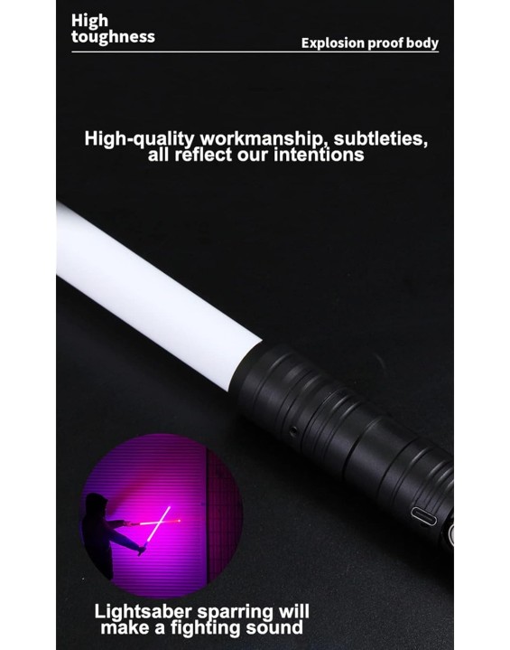 Lightsaber Rechargeable Cosplay RGB connectable 2-in-1 Lightsaber RGB Color Advanced Alloy hilt Lightsaber