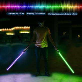 Lightsaber Rechargeable 7 RGB Color Metal Hilt Dueling LED Light Saber