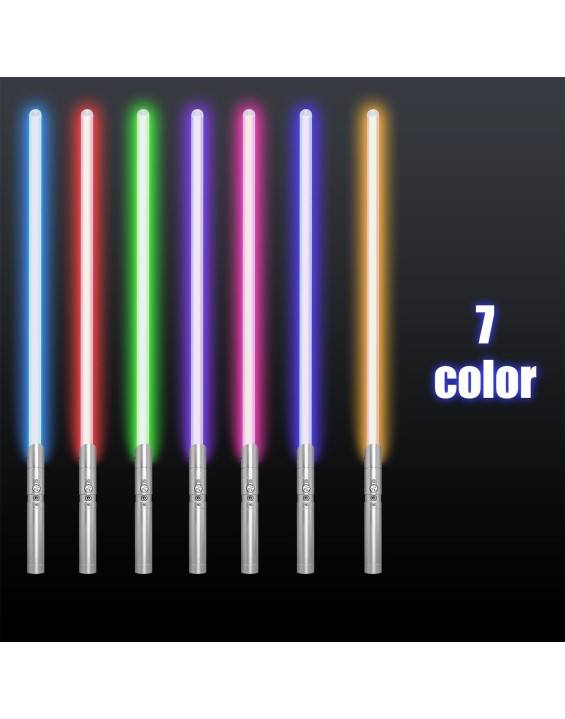 Lightsaber Rechargeable 7 RGB Color Metal Hilt Dueling LED Light Saber