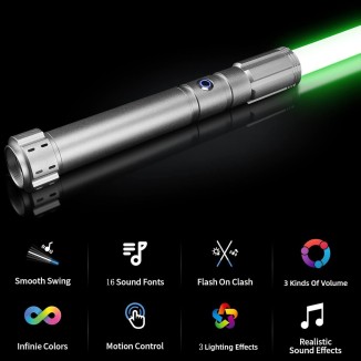 Light Saber with Motion Control, Heavy Dueling Light Sabers Sword Smooth Swing 12 RGB Colors