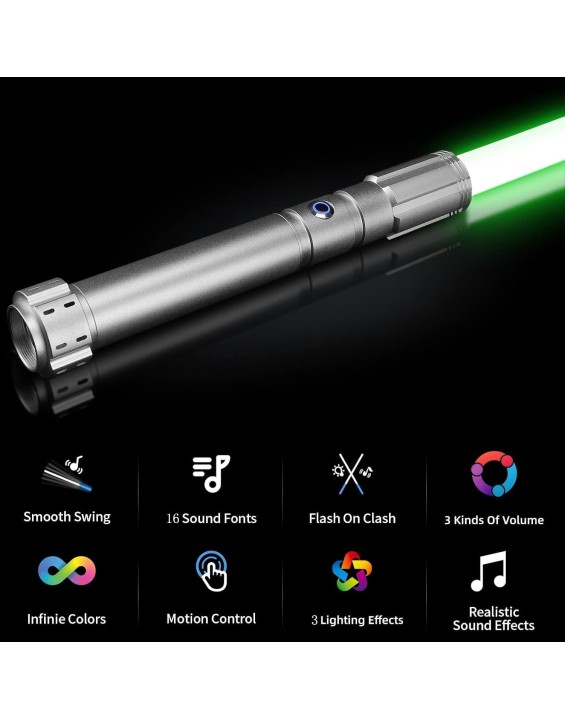 Light Saber with Motion Control, Heavy Dueling Light Sabers Sword Smooth Swing 12 RGB Colors