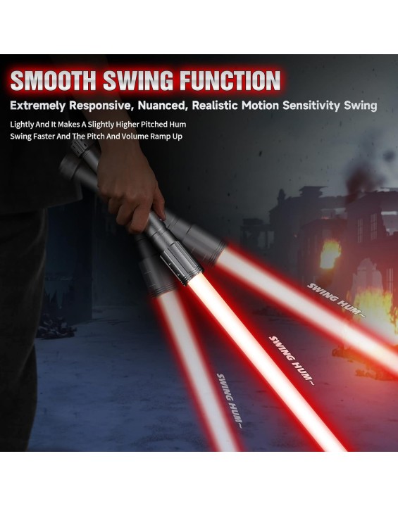 Light Saber with Motion Control, Heavy Dueling Light Sabers Sword Smooth Swing 12 RGB Colors