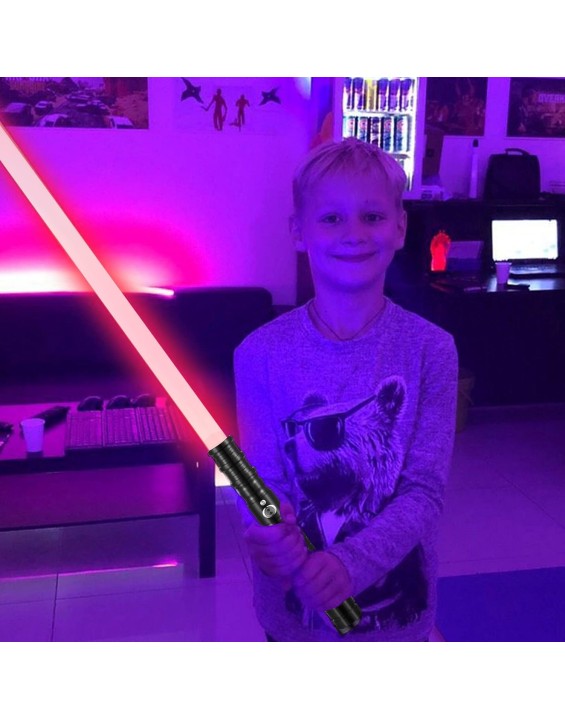 Lischwert RGB Lightsaber, RGB 7 Colors Metal Hilt Lightsabers, USB Rechargeable Light Sword