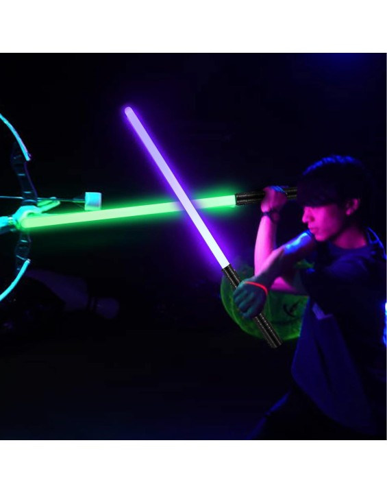 Lischwert RGB Lightsaber, RGB 7 Colors Metal Hilt Lightsabers, USB Rechargeable Light Sword