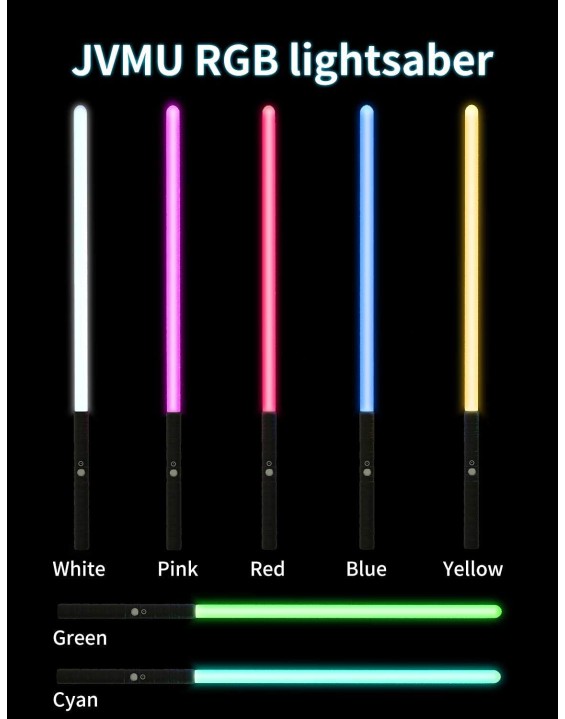 2-in-1dark Swords,RGB 7 Colors Changeable Premium Aluminium Alloy Hilt Dual Lightsabers Support Real Heavy Duels Suitable