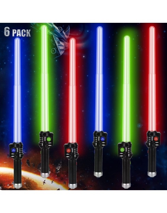 6 Pack Lightup Sabers