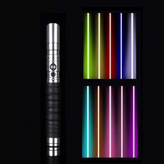 11 Color RGB Metal Rechargeable LED Lightsaber, Toy Sword