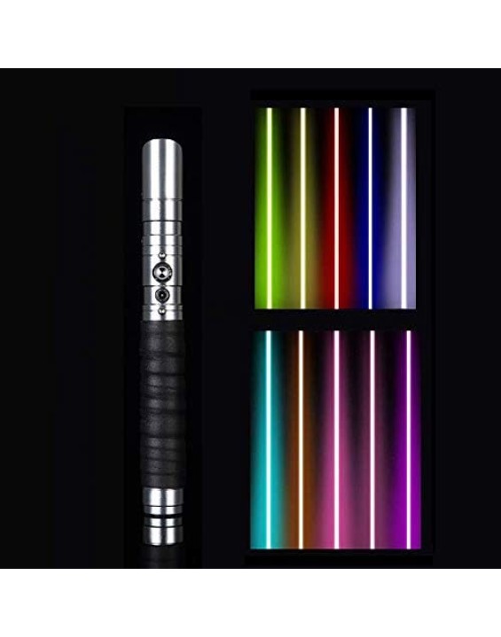 11 Color RGB Metal Rechargeable LED Lightsaber, Toy Sword