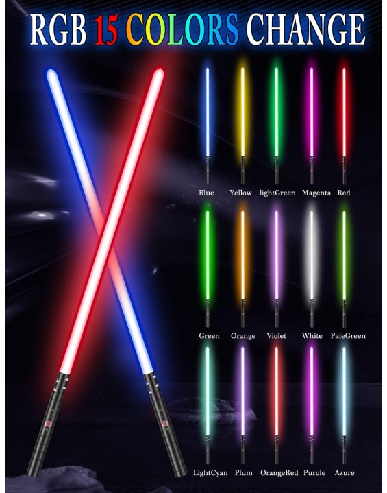  Lightsaber-Toy Fx-Saber Dueling-Force RGB-Sword - Type-C Rechargeable Metal Hilt Force Fx Dueling 15 Colors Real Lightsaber