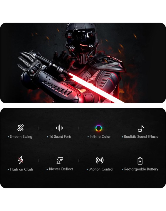 Upgrade RGB3.0 Smooth Swing Light Saber, Motion Control Light Saber