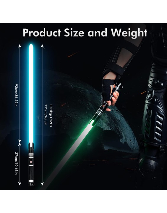 Upgrade RGB3.0 Smooth Swing Light Saber, Motion Control Light Saber