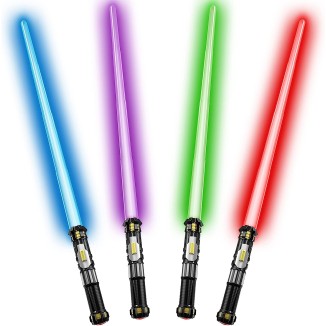 4 Pack Light up Sword Saber with FX Sound