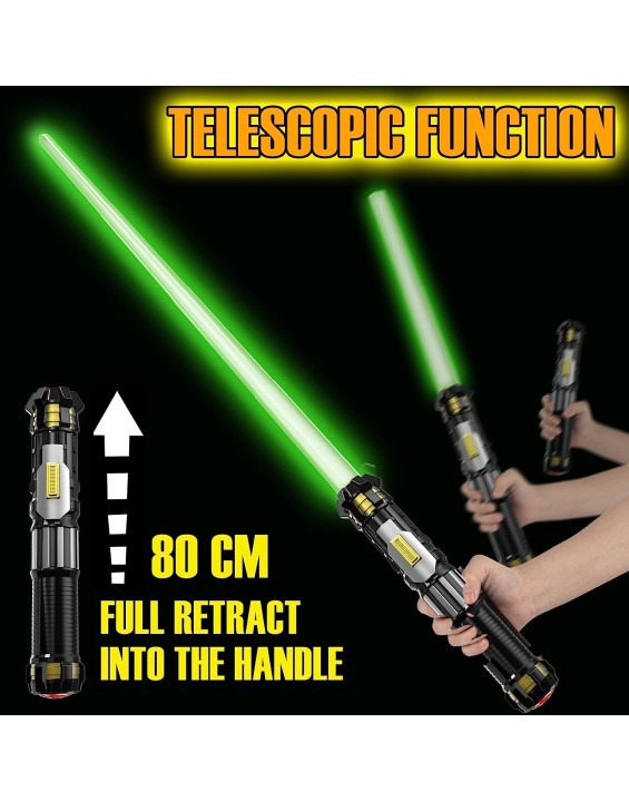 4 Pack Light up Sword Saber with FX Sound