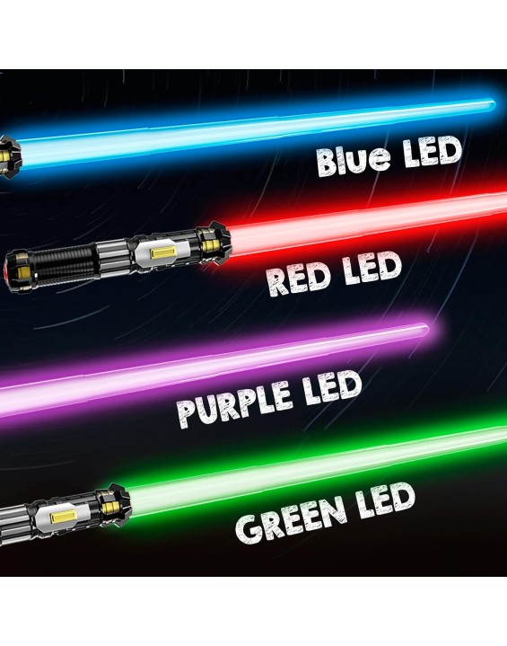 4 Pack Light up Sword Saber with FX Sound