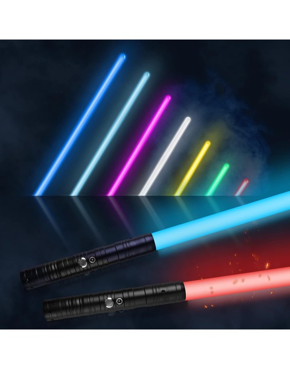 Lightsaber 2 Pack RGB 15 Colors Metal Hilt FX Light Saber