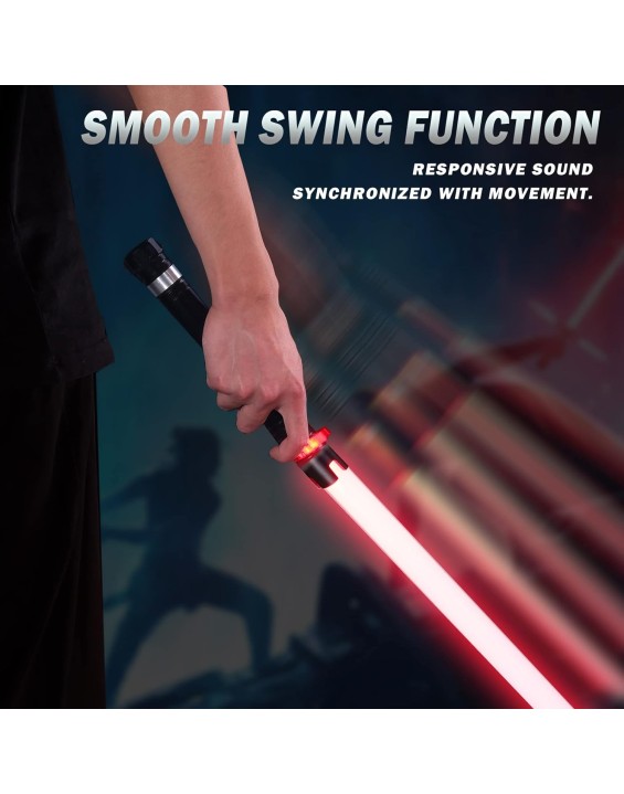 Dueling Lightsaber for Adults- Smooth Swing FX Lightsaber 10 Sounds Font Volume Adjustable RGB Real Lightsabers