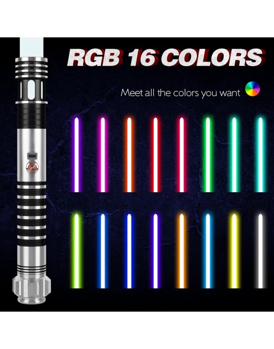 Motion Control Dueling Lightsaber - Smooth Swing Light Sabers 16 Colors 16 Sound Fonts Light Saber