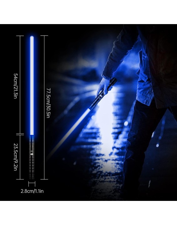 2pcs Dueling Light Sword Light Up Sword Toy RGB 7 Colors Rechargeable Light Saber