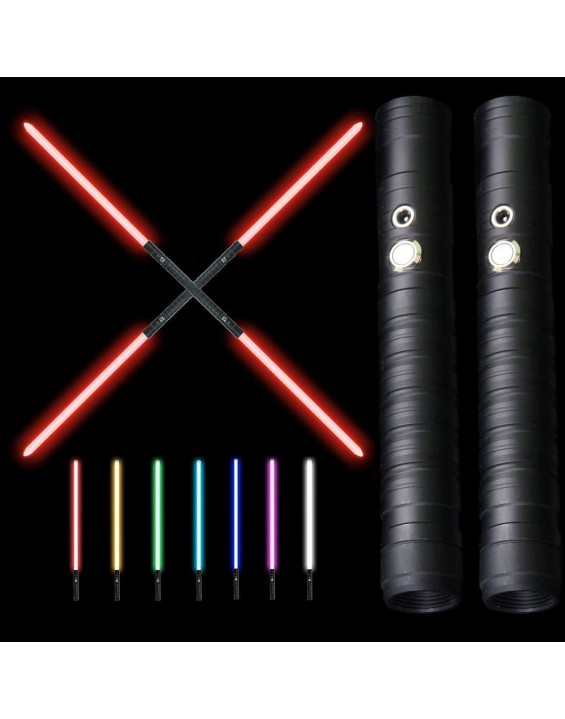 2pcs Dueling Light Sword Light Up Sword Toy RGB 7 Colors Rechargeable Light Saber