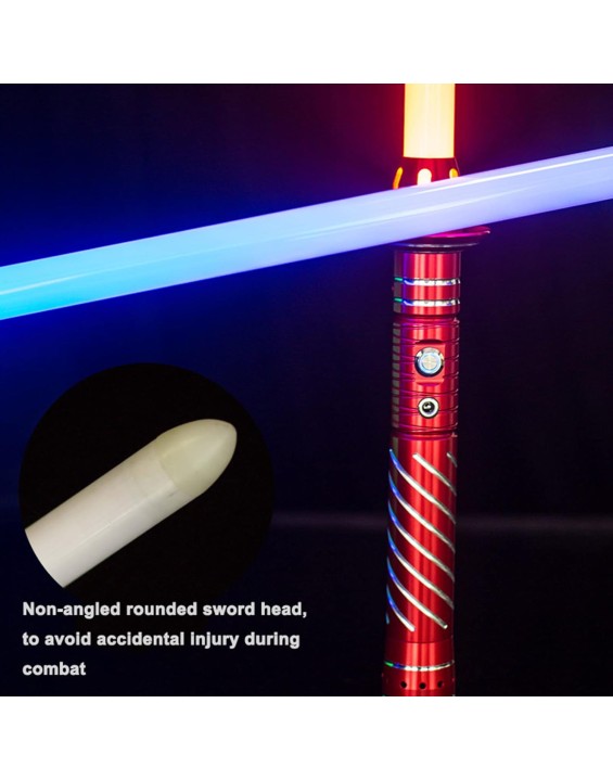  Adult Heavy Dueling Lightsaber, Non-Slip Metal Sword Hilt RGB 11 Light Colors and 7 Sound Effects