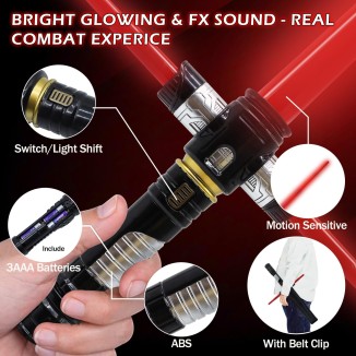 Light Up Saber for Kids, Red Light Swords with FX Sound