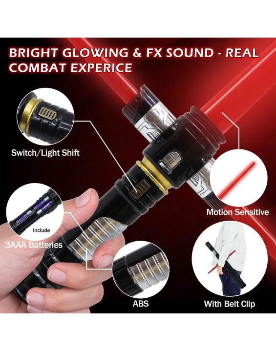 Light Up Saber for Kids, Red Light Swords with FX Sound