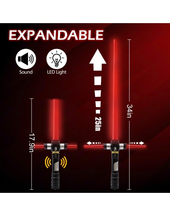 Light Up Saber for Kids, Red Light Swords with FX Sound