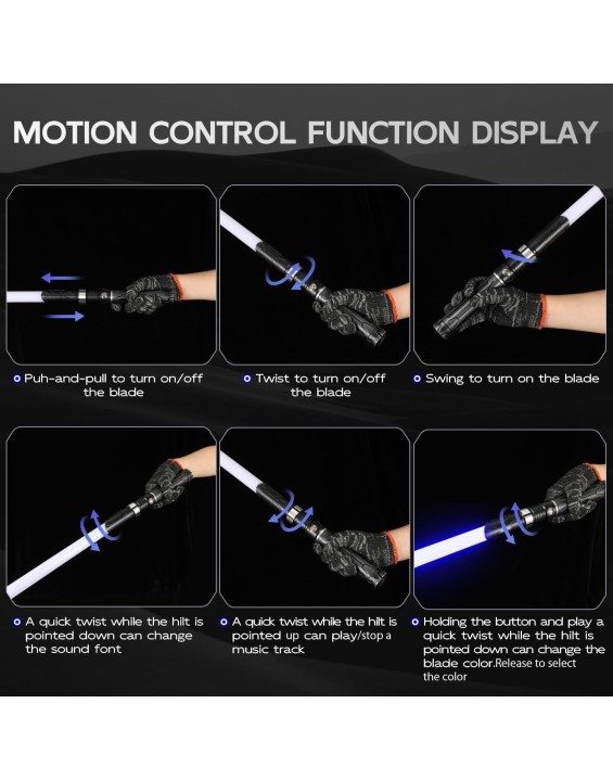 Heavy-Duty Lightsaber Smooth Swing Dueling Light Sabers