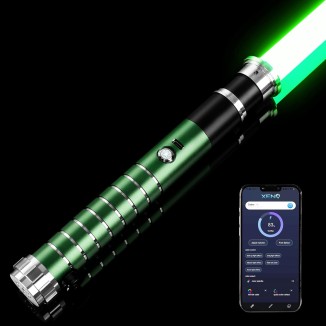 Upgrade RGB3.0 Smooth Swing Green Light Saber, Motion Control Dueling Light Saber 16 Sound Fonts Saber 