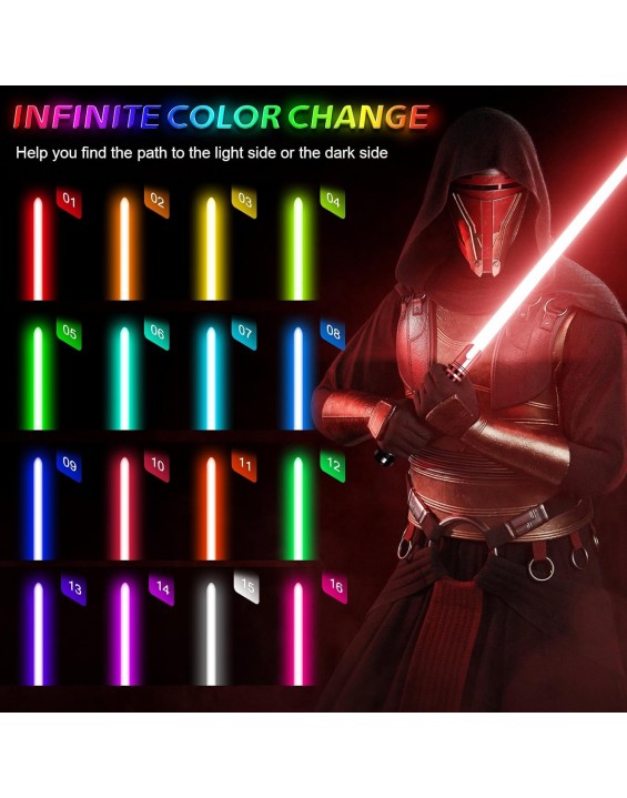 Smooth Swing Dueling Lightsaber, Infinite RGB 16 Colors Changeable Motion Control Light Sabers