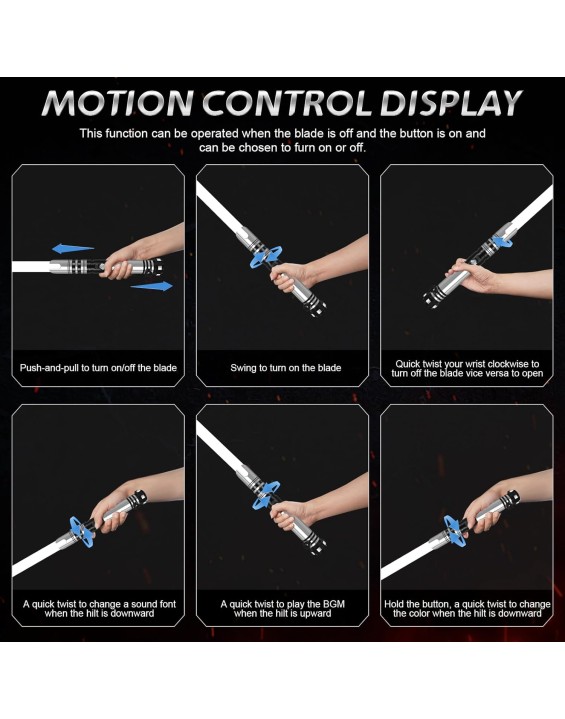 Smooth Swing Dueling Lightsaber, Infinite RGB 16 Colors Changeable Motion Control Light Sabers