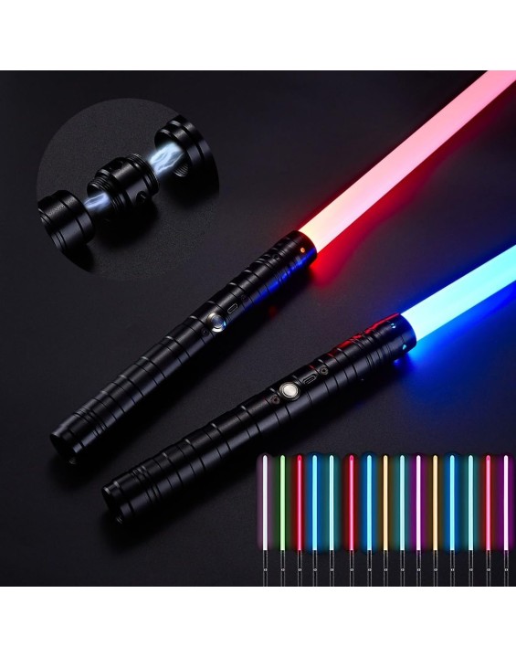 2 in 1 Dueling Lightsaber 15 RGB Colors Changeable 3 Modes