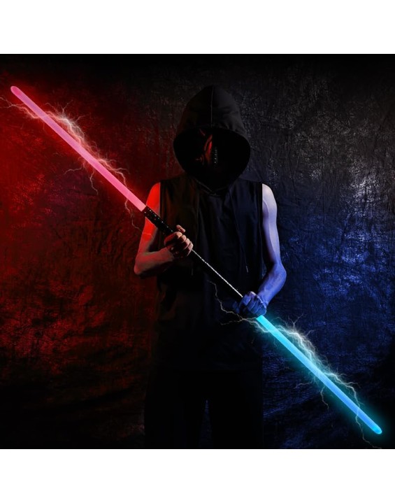 2 in 1 Dueling Lightsaber 15 RGB Colors Changeable 3 Modes