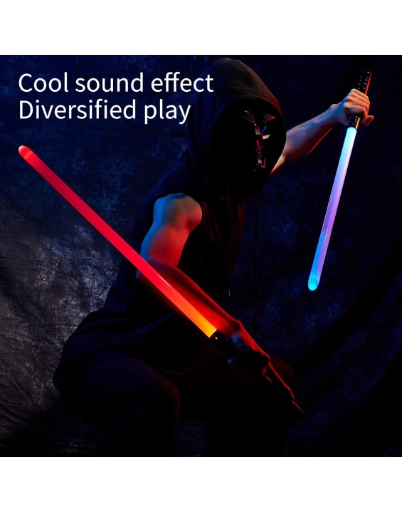 2 in 1 Dueling Lightsaber 15 RGB Colors Changeable 3 Modes