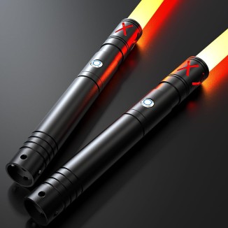 2 Packs Lightsaber Dueling Light Sabers with 4 Character Sound Font 12 RGB Colors