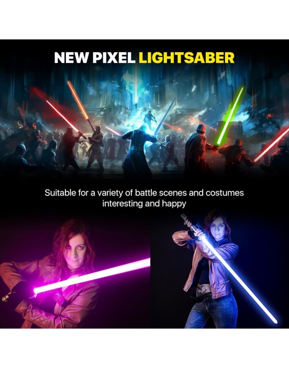 Lightsaber - Aluminum Lightsabers for Dueling - Flash on Clash 13 Color Changing Rechargeable Lightsaber