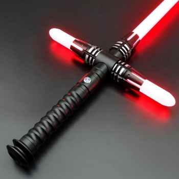 Heavy Dueling Light Saber for Adults Smooth Swing Metal Hilt 16 Fonts Sound Motion Control Lightsaber Party Cosplay (RGB Version)