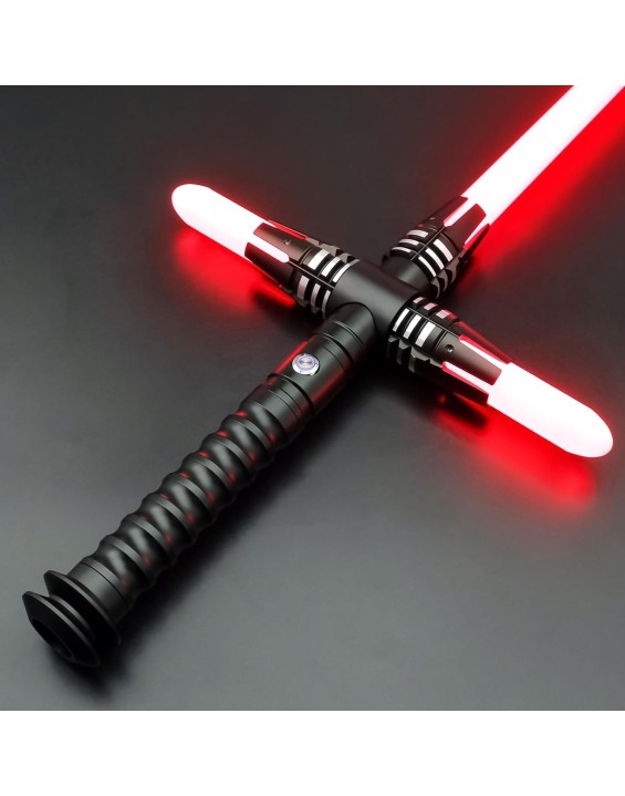 Heavy Dueling Light Saber for Adults Smooth Swing Metal Hilt 16 Fonts Sound Motion Control Lightsaber Party Cosplay (RGB Version)