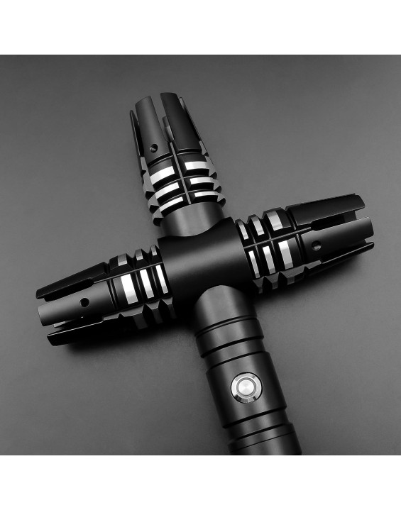 Heavy Dueling Light Saber for Adults Smooth Swing Metal Hilt 16 Fonts Sound Motion Control Lightsaber Party Cosplay (RGB Version)