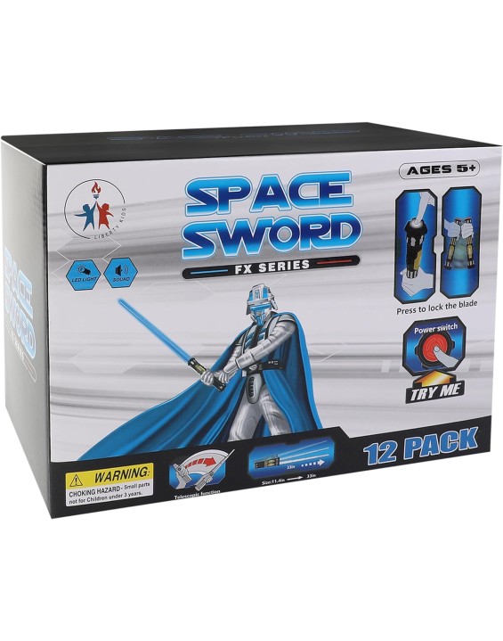 Liberty Imports 12 Pack LED Light Up Sabers Set